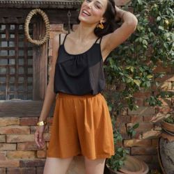 Short fluide "BOOH" en jersey - Coton bio