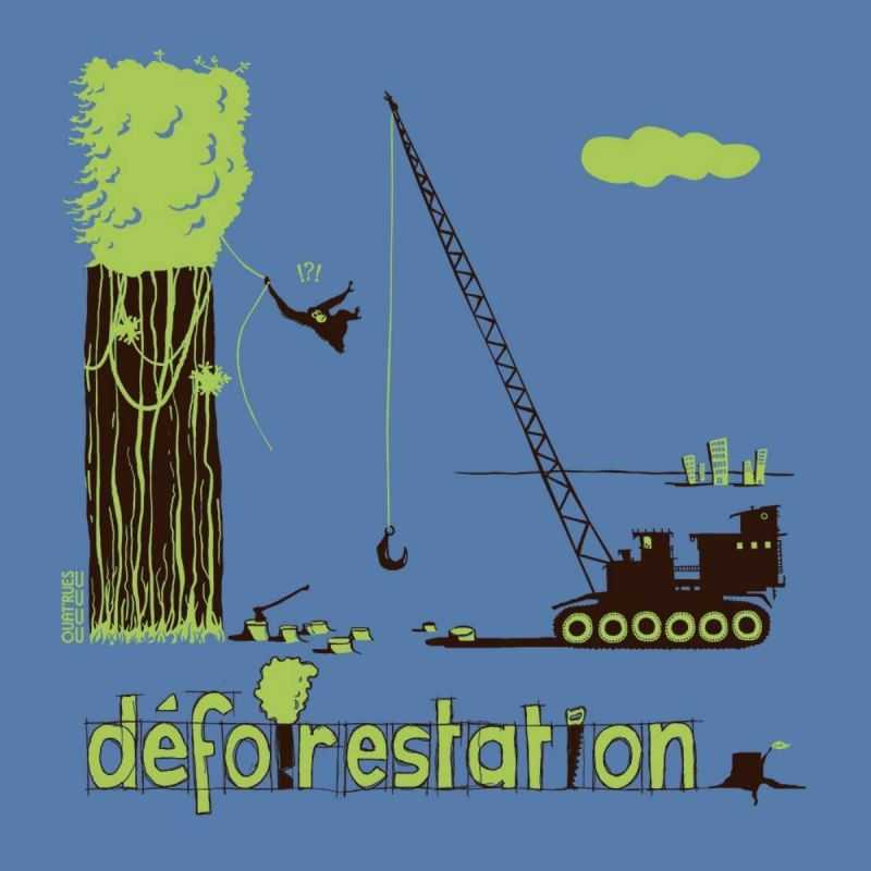 T-shirt "DEFOIRESTATION" manches courtes, 100% coton bio