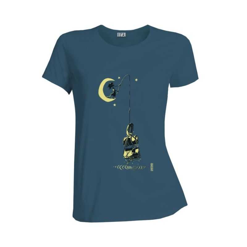 T-shirt "BELLE PRISE" col rond, coupe féminine, 100% Coton bio