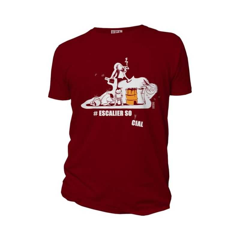 T-shirt "ESCALIER SOCIAL" manches courtes, 100% coton bio