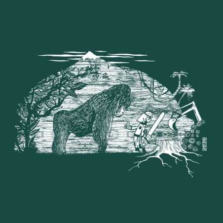 T-shirt manches longues "GARE AU GORILLE", 100% coton bio