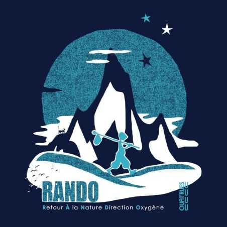 T-shirt manches longues "RANDO", 100% coton bio