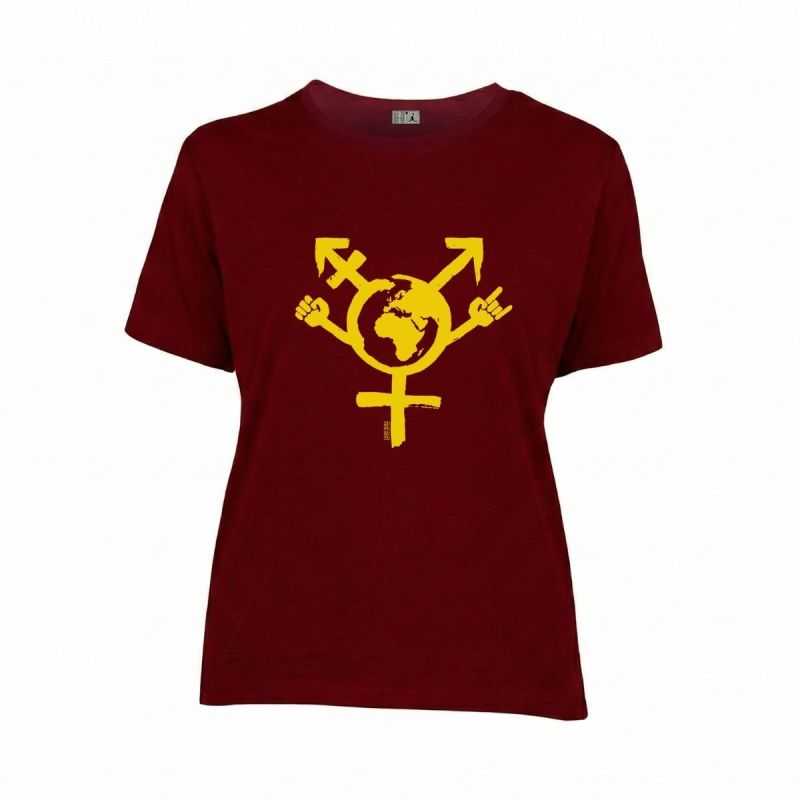 T-shirt "EGALITA POWA" col rond, coupe féminine, coton bio et recyclé