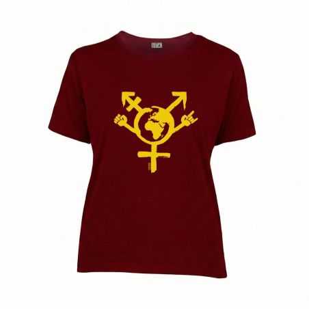 T-shirt "EGALITA POWA" col rond, coupe féminine, coton bio et recyclé