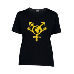 T-shirt "EGALITA POWA" col rond, coupe féminine - 100% Coton bio