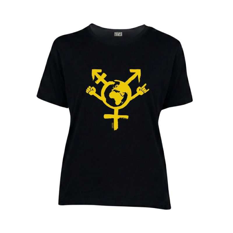 T-shirt "EGALITA POWA" col rond, coupe féminine - 100% Coton bio