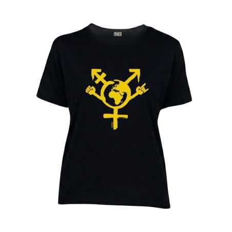 T-shirt "EGALITA POWA" col rond, coupe féminine - 100% Coton bio