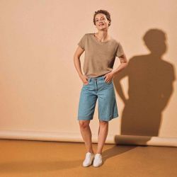 Bermuda en denim coupe 5 poches - Chanvre et Coton bio