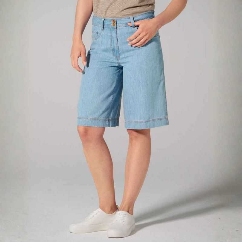 Bermuda en denim coupe 5 poches - Chanvre et Coton bio
