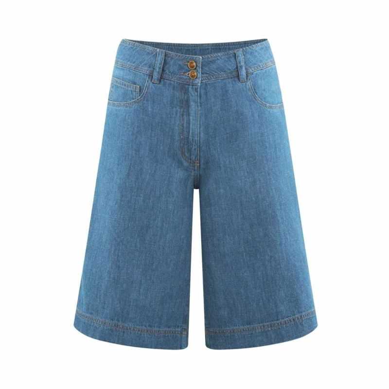 Bermuda en denim coupe 5 poches - Chanvre et Coton bio