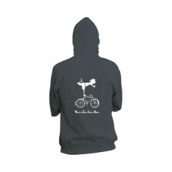 Veste zippée coton bio bleu Vélo
