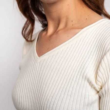 Haut en maille côtelée "KENARE" – 100% Coton bio GOTS