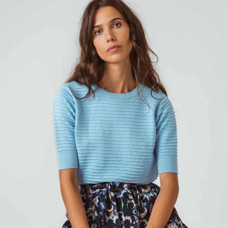 Pull manches 3/4 "MUIKE" - 100% Coton bio GOTS