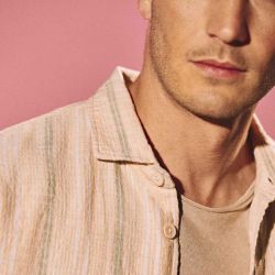 Chemise rayée à manches courtes – Chanvre et coton bio