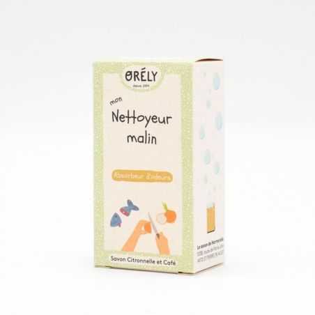 Savon absorbeur d'odeurs "Mon nettoyeur malin" - Citronnelle et Café
