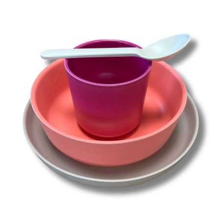 Set de vaisselle 4 pièces "Bambino" - Fibre de bambou