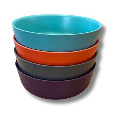 Set de 4 assiettes creuses - Fibre de bambou