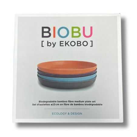 Set de 4 assiettes - Fibre de bambou