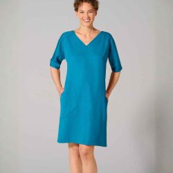 Robe fluide col V - Lyocell de chanvre