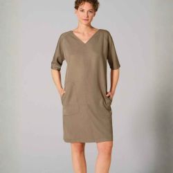 Robe fluide col V - Lyocell de chanvre