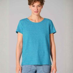 T-shirt rayé à manches courtes - Chanvre et coton bio
