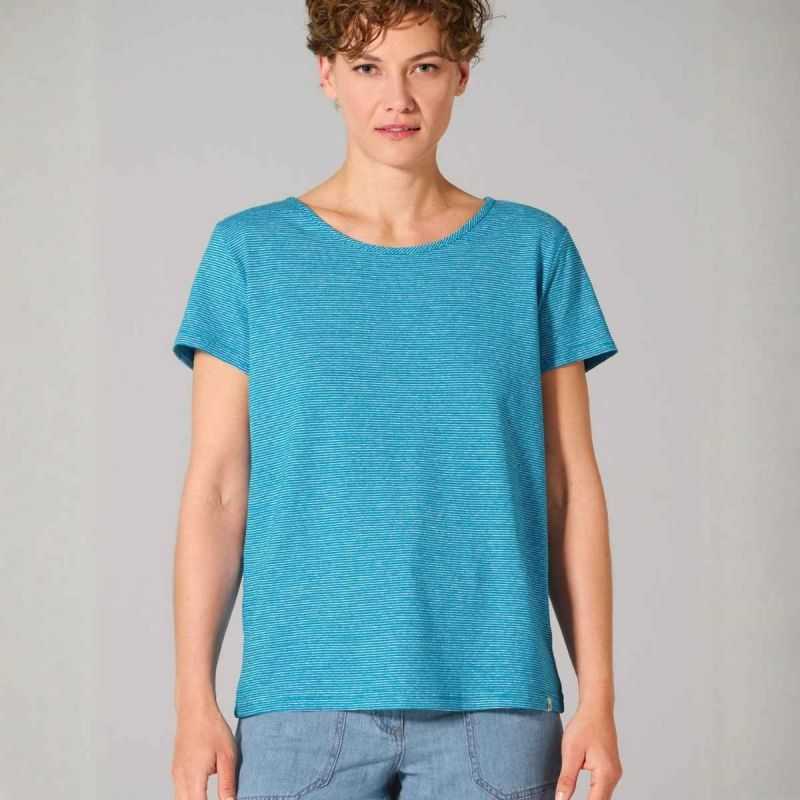 T-shirt rayé à manches courtes - Chanvre et coton bio