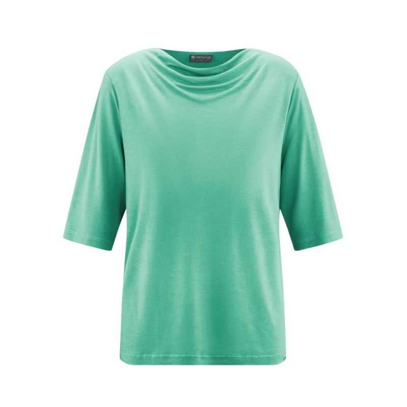 Haut à col bénitier en lyocell de chanvre