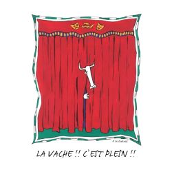 T-shirt femme "LA VACHE C'EST PLEIN" - 100% Coton bio