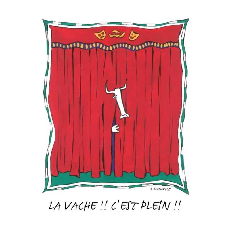 T-shirt femme "LA VACHE C'EST PLEIN" - 100% Coton bio