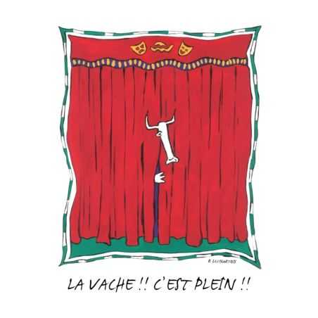 T-shirt femme "LA VACHE C'EST PLEIN" - 100% Coton bio