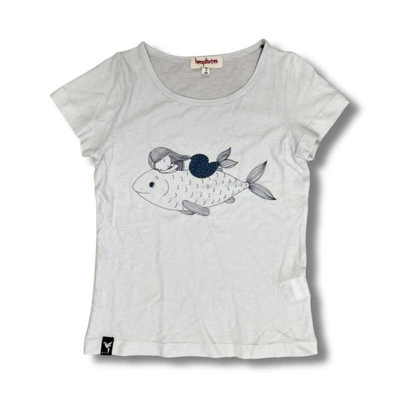 T-shirt enfant fille "SIRÈNE" - Chanvre et coton bio