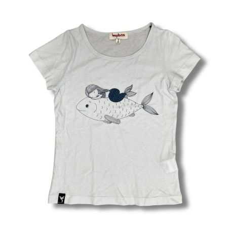 T-shirt enfant fille "SIRÈNE" - Chanvre et coton bio