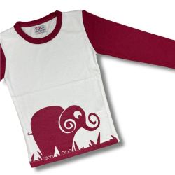 T-shirt manches longues enfant "ÉLÉPHANT" - 100% Coton bio