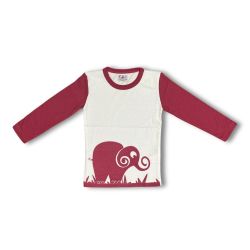 T-shirt manches longues enfant "ÉLÉPHANT" - 100% Coton bio