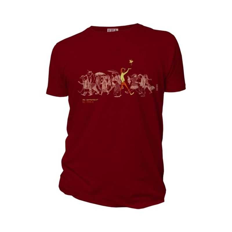 T-shirt "BE DIFFERENT" manches courtes, 100% coton bio