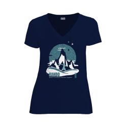 T-shirt "RANDO" col V, coupe féminine - 100% Coton bio