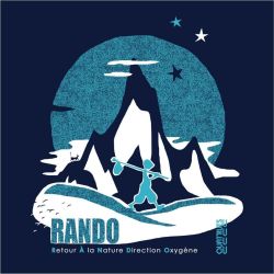 T-shirt "RANDO" col V, coupe féminine - 100% Coton bio