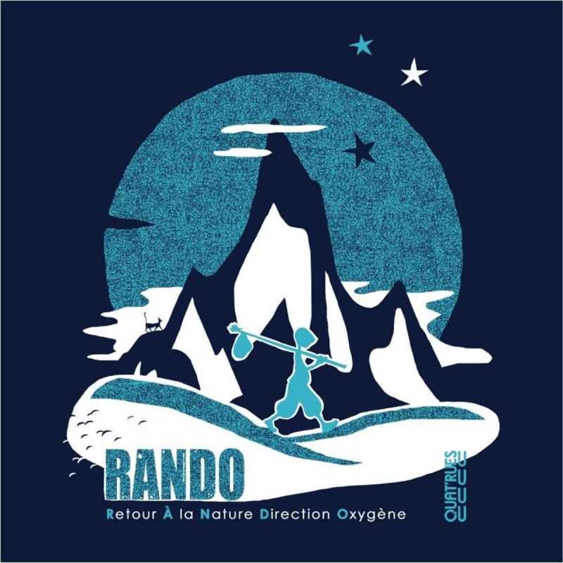 T-shirt "RANDO" col V, coupe féminine - 100% Coton bio