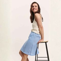 Jupe courte "AAMY" - 100% Lin