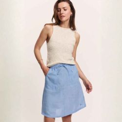 Jupe courte "AAMY" - 100% Lin