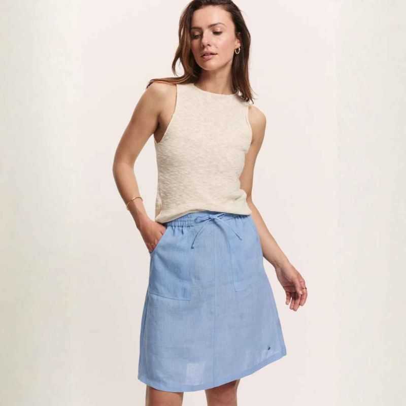 Jupe courte "AAMY" - 100% Lin