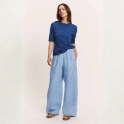 Pantalon large "ROOXY" - 100% Lin