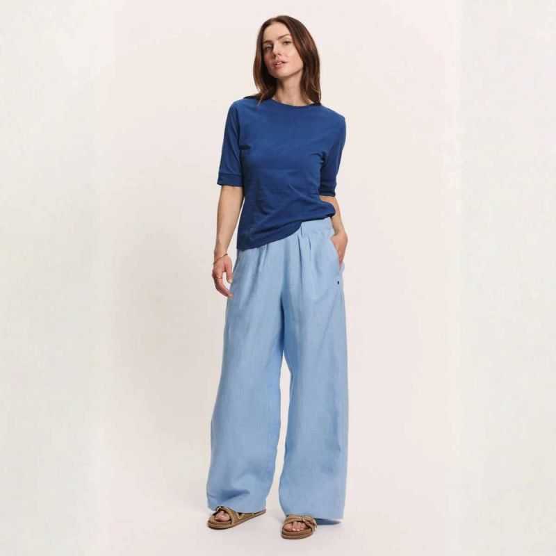 Pantalon large "ROOXY" - 100% Lin