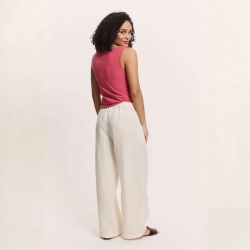 Pantalon large "ROOXY" - 100% Lin