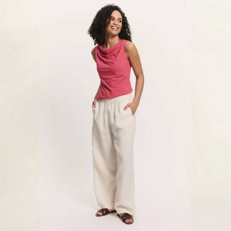 Pantalon large "ROOXY" - 100% Lin