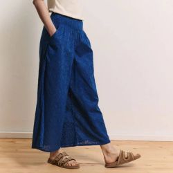 Pantalon ample "SONIAA" brodé - 100% Coton bio