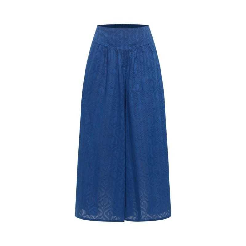 Pantalon ample "SONIAA" brodé - 100% Coton bio