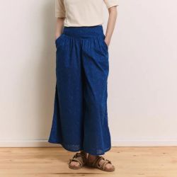 Pantalon ample "SONIAA" brodé - 100% Coton bio