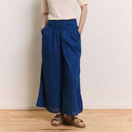 Pantalon ample "SONIAA" brodé - 100% Coton bio