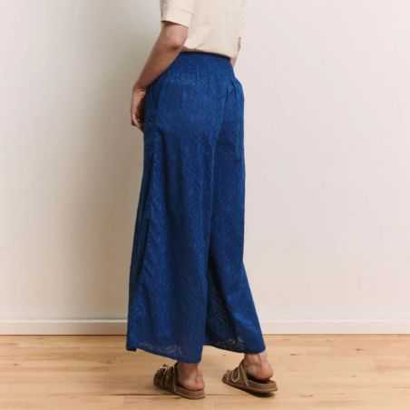 Pantalon ample "SONIAA" brodé - 100% Coton bio